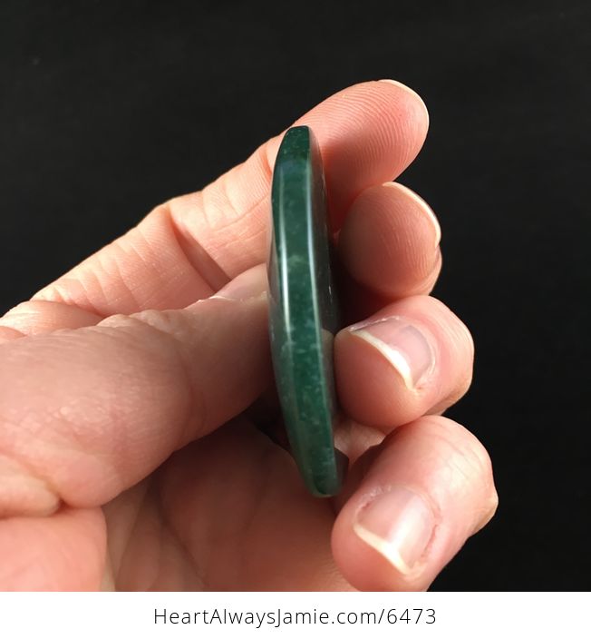 Heart Shaped Moss Agate Stone Jewelry Pendant - #4uyGxb7ZxBg-5