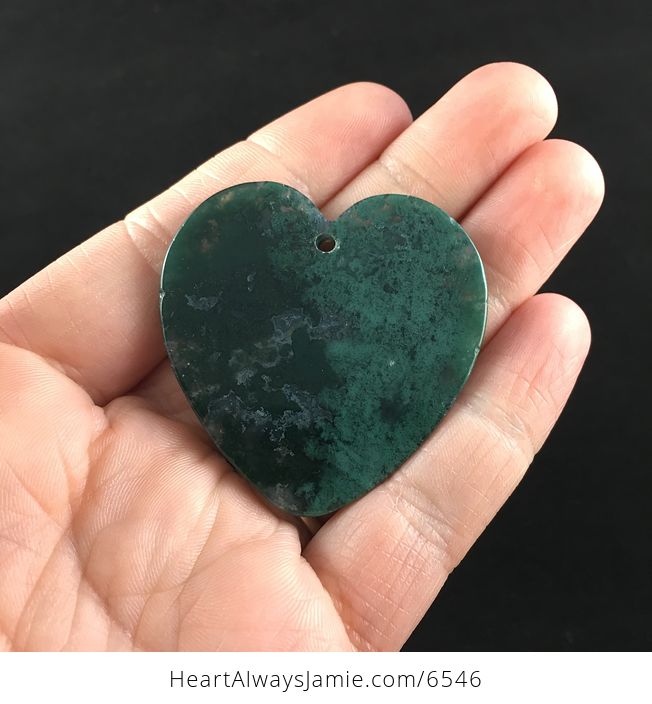 Heart Shaped Moss Agate Stone Jewelry Pendant - #6dQJAqKuWZ8-6