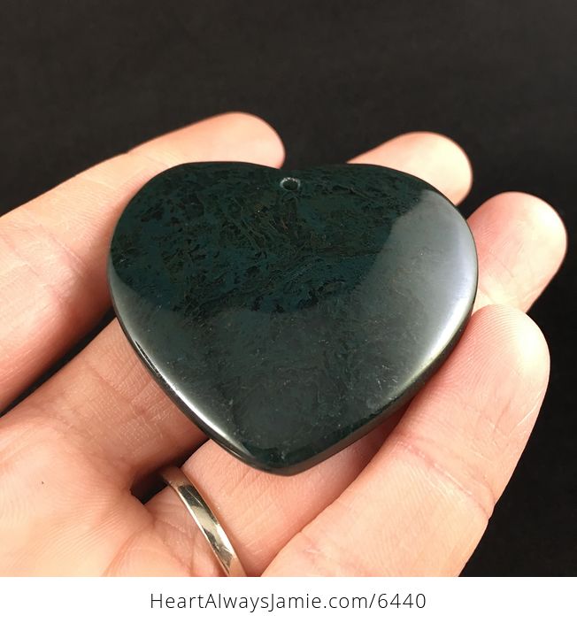 Heart Shaped Moss Agate Stone Jewelry Pendant - #Apq1AkUyr8s-2