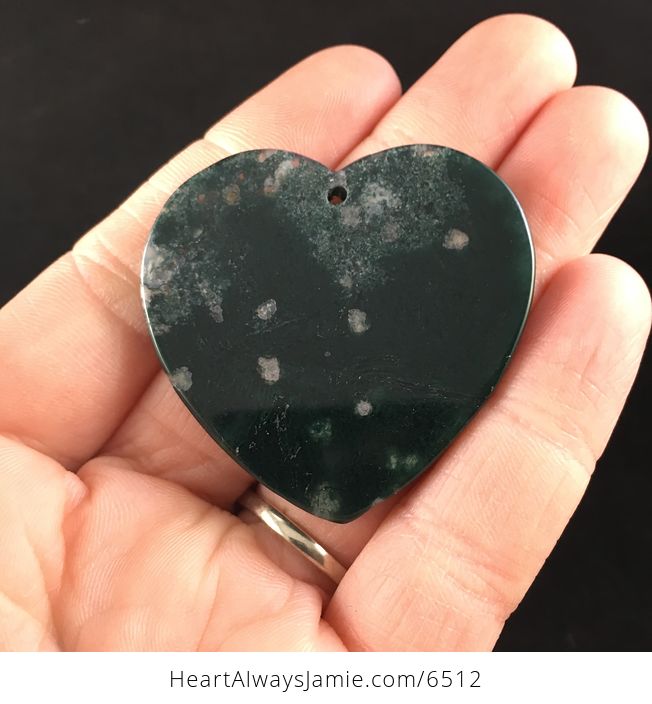 Heart Shaped Moss Agate Stone Jewelry Pendant - #BGORNva68Qk-6