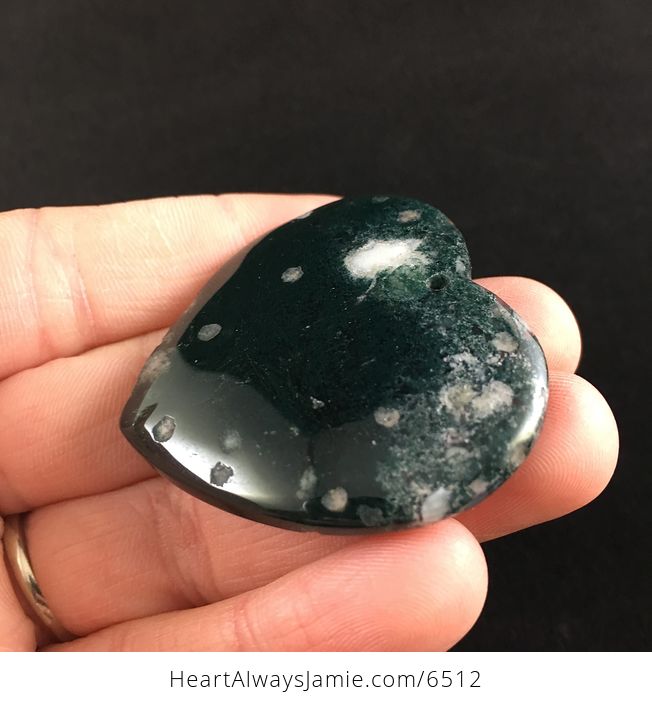 Heart Shaped Moss Agate Stone Jewelry Pendant - #BGORNva68Qk-3