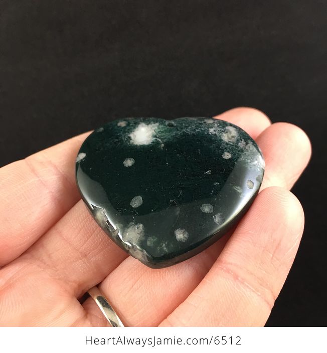Heart Shaped Moss Agate Stone Jewelry Pendant - #BGORNva68Qk-2