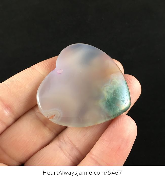 Heart Shaped Moss Agate Stone Jewelry Pendant - #BuotBesAGpk-4