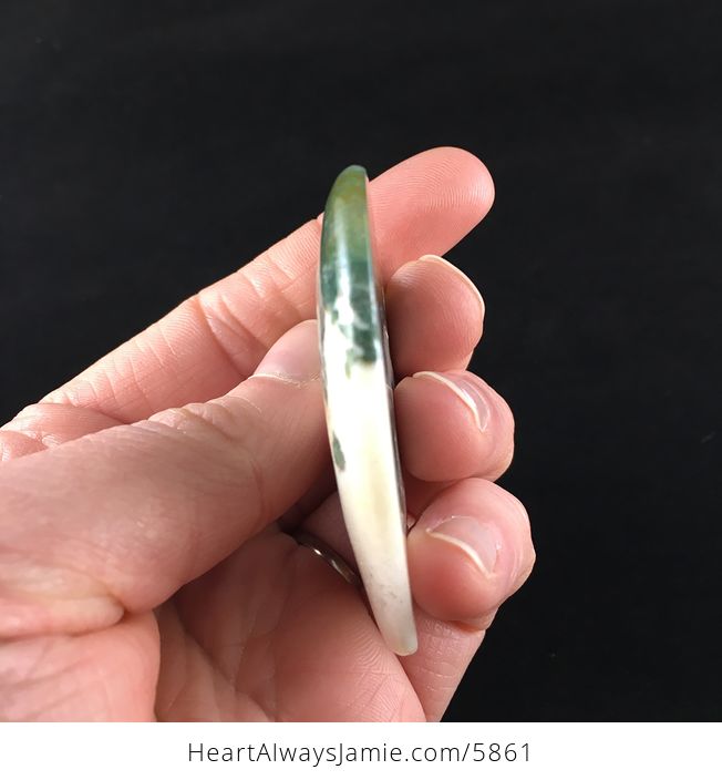 Heart Shaped Moss Agate Stone Jewelry Pendant - #FC5PlnlntI4-5