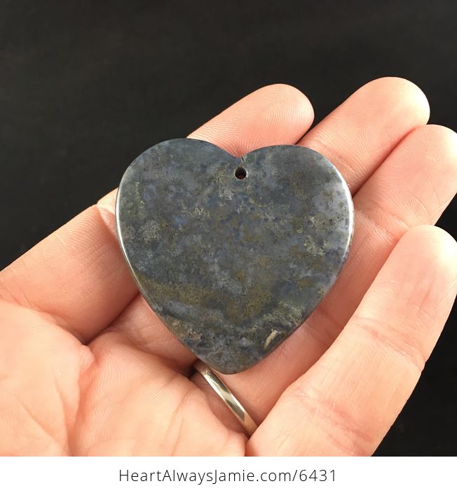Heart Shaped Moss Agate Stone Jewelry Pendant - #HRSEzWxc1xQ-6