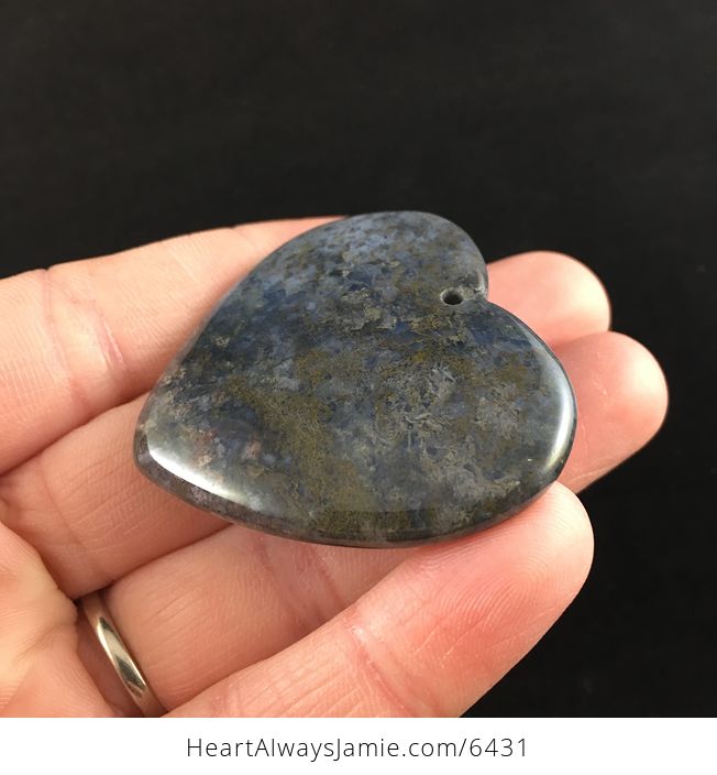 Heart Shaped Moss Agate Stone Jewelry Pendant - #HRSEzWxc1xQ-3