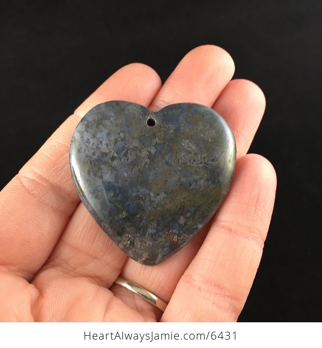 Heart Shaped Moss Agate Stone Jewelry Pendant - #HRSEzWxc1xQ-1