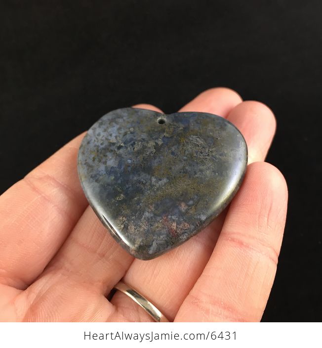 Heart Shaped Moss Agate Stone Jewelry Pendant - #HRSEzWxc1xQ-2