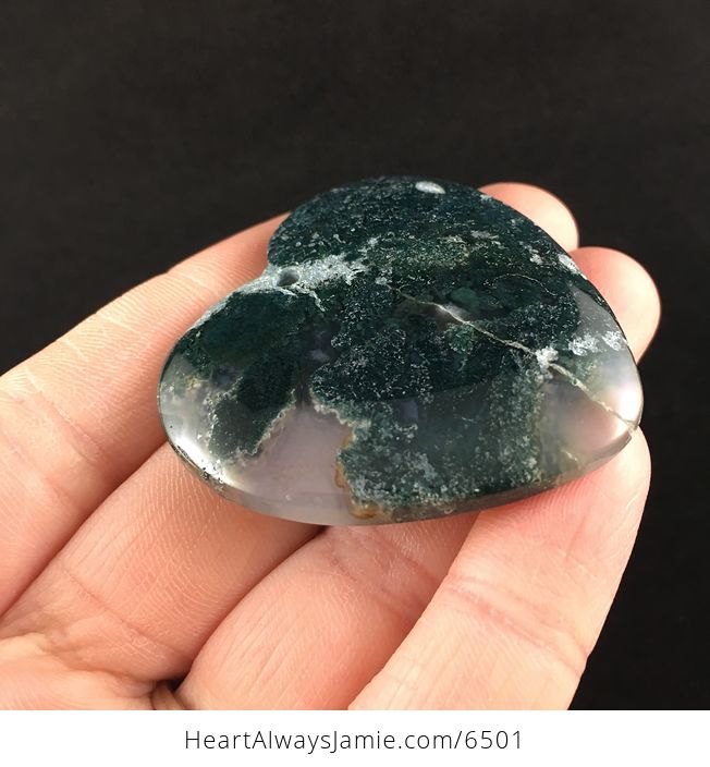 Heart Shaped Moss Agate Stone Jewelry Pendant - #Z7SqcxgLcHs-4