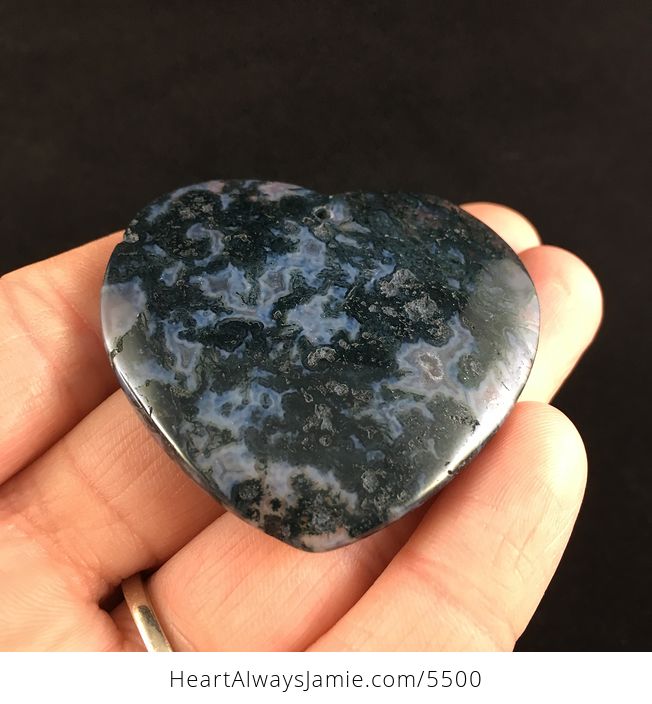 Heart Shaped Moss Agate Stone Jewelry Pendant - #dr2dC14kYiA-2