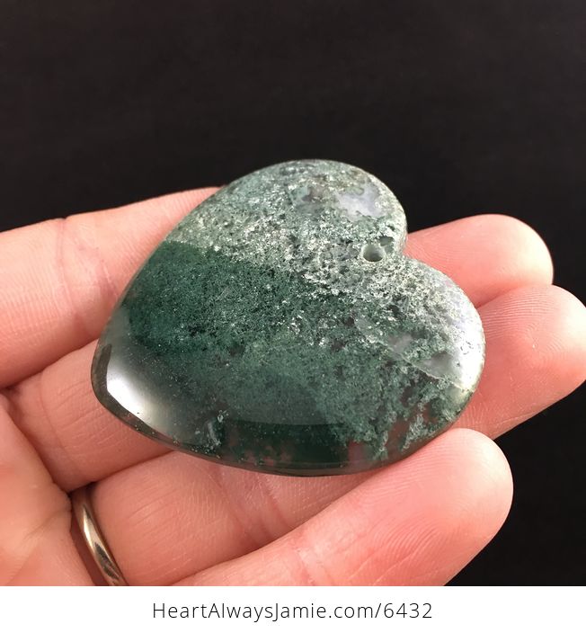 Heart Shaped Moss Agate Stone Jewelry Pendant - #eRiHbuy0FSA-3