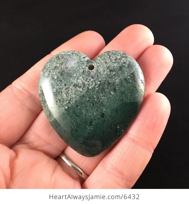 Heart Shaped Moss Agate Stone Jewelry Pendant - #eRiHbuy0FSA-1