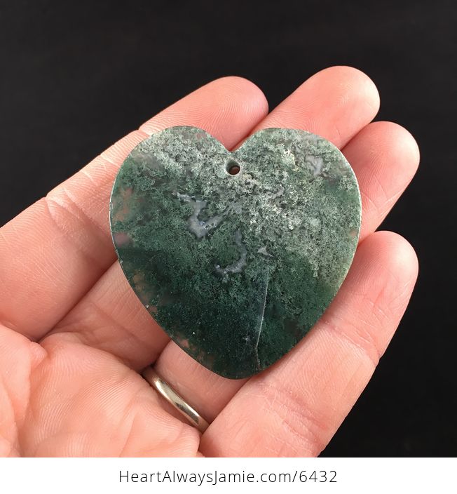 Heart Shaped Moss Agate Stone Jewelry Pendant - #eRiHbuy0FSA-6