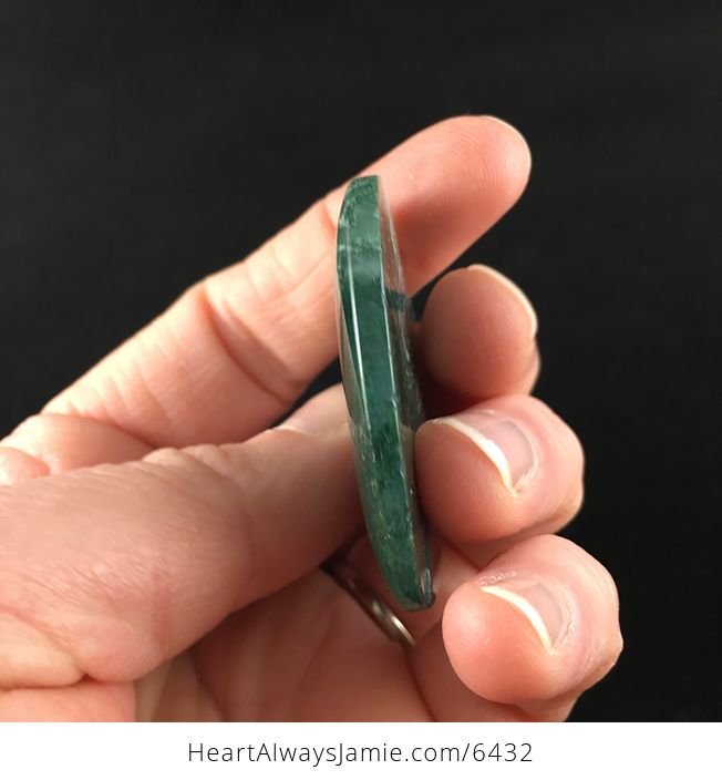 Heart Shaped Moss Agate Stone Jewelry Pendant - #eRiHbuy0FSA-5