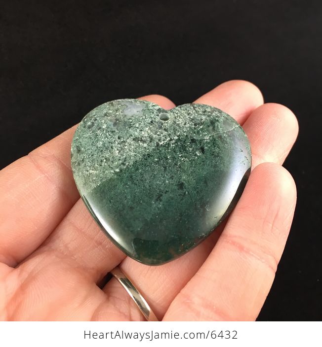 Heart Shaped Moss Agate Stone Jewelry Pendant - #eRiHbuy0FSA-2
