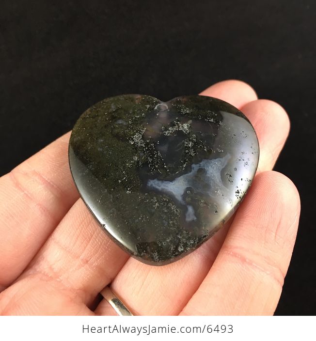 Heart Shaped Moss Agate Stone Jewelry Pendant - #ntVuFUsrYks-2