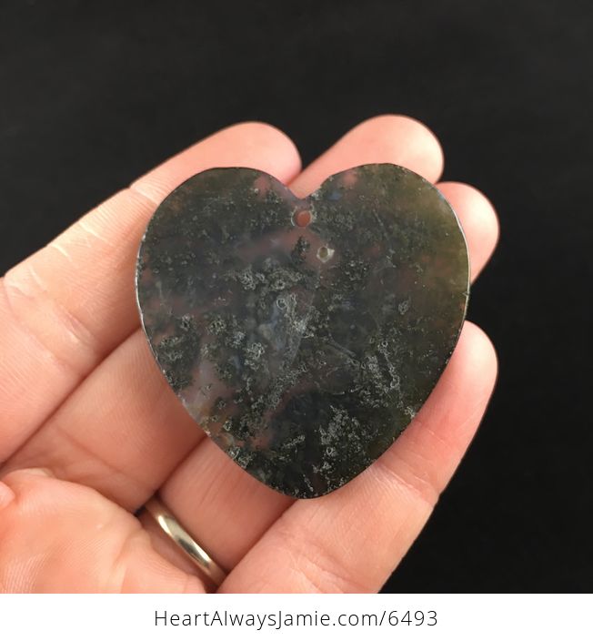 Heart Shaped Moss Agate Stone Jewelry Pendant - #ntVuFUsrYks-6