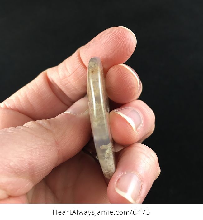 Heart Shaped Moss Agate Stone Jewelry Pendant - #qkX7E9DXc0I-5