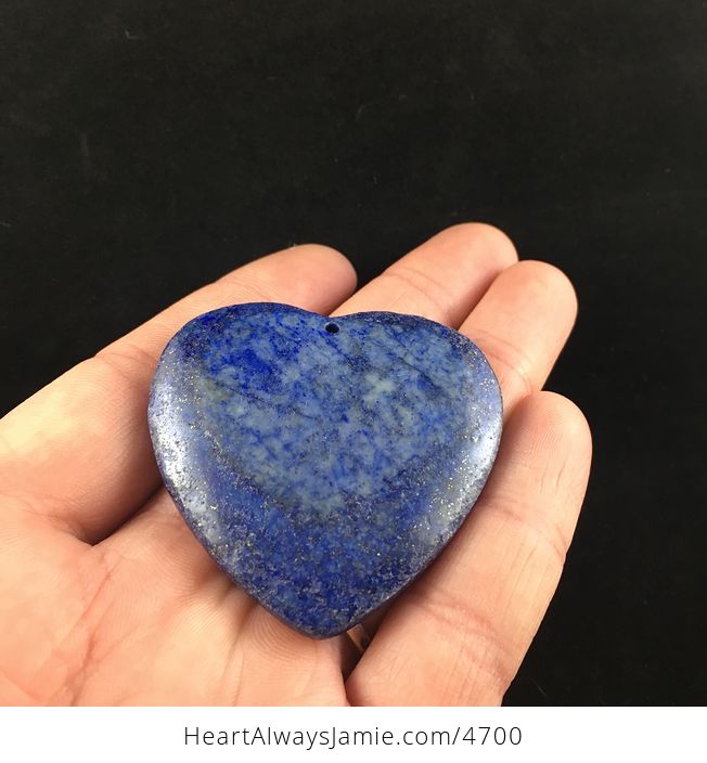 Heart Shaped Natural Blue Lapis Lazuli Stone Jewelry Pendant - #EIWmwvZJues-2