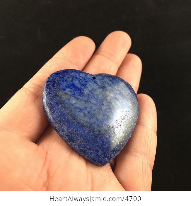 Heart Shaped Natural Blue Lapis Lazuli Stone Jewelry Pendant - #EIWmwvZJues-4