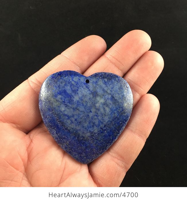 Heart Shaped Natural Blue Lapis Lazuli Stone Jewelry Pendant - #EIWmwvZJues-1