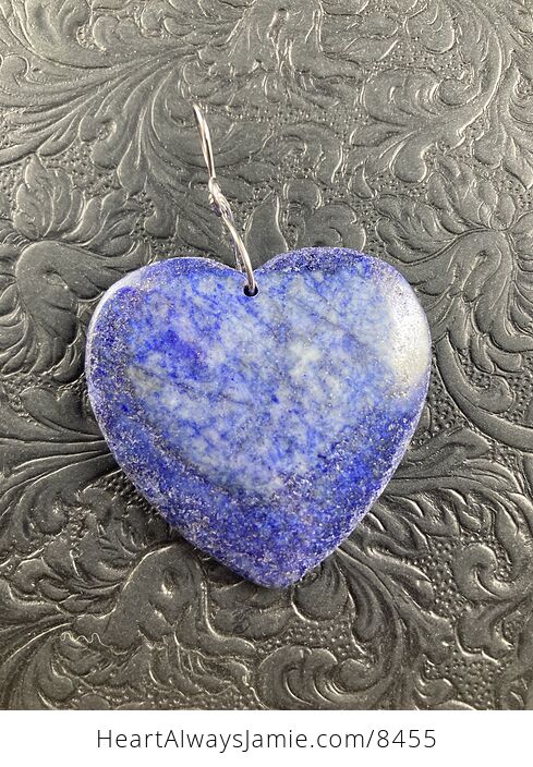 Heart Shaped Natural Blue Lapis Lazuli Stone Jewelry Pendant Crystal Ornament - #lgF2wPIGX6c-4