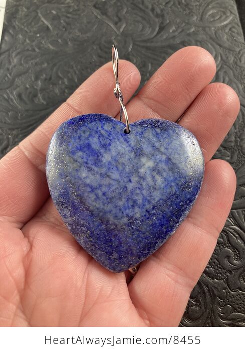Heart Shaped Natural Blue Lapis Lazuli Stone Jewelry Pendant Crystal Ornament - #lgF2wPIGX6c-1