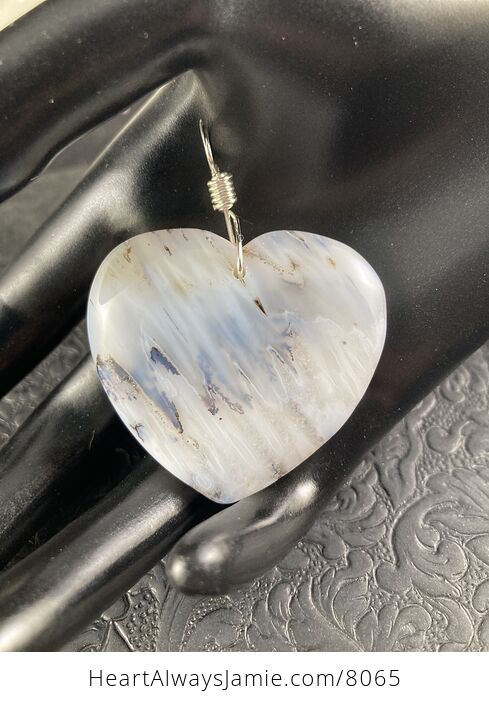Heart Shaped Natural Marine Ocean Chalcedony Stone Pendant Jewelry - #Mf820266Eoo-6