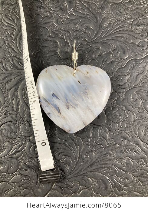 Heart Shaped Natural Marine Ocean Chalcedony Stone Pendant Jewelry - #Mf820266Eoo-5