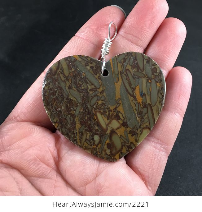 Heart Shaped Natural Peruvian Rhodochrosite Stone Pendant Necklace - #eyFJKr8QtjI-2