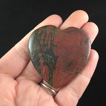 Heart Shaped Picasso Jasper Stone Cabochon #yfBjesFqnnE