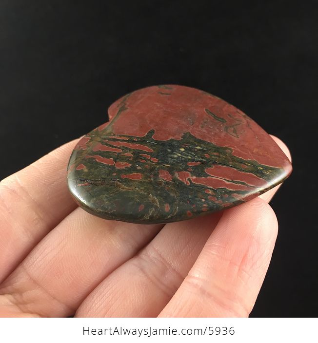 Heart Shaped Picasso Jasper Stone Cabochon - #yfBjesFqnnE-4