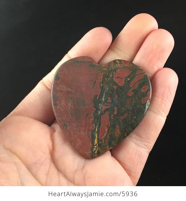 Heart Shaped Picasso Jasper Stone Cabochon - #yfBjesFqnnE-6