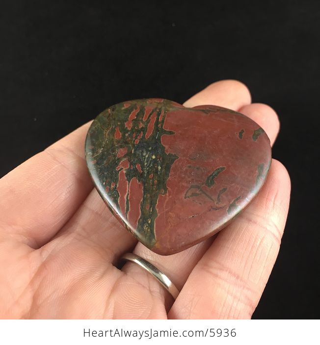 Heart Shaped Picasso Jasper Stone Cabochon - #yfBjesFqnnE-2