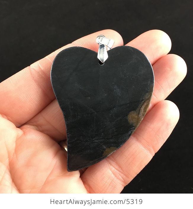 Heart Shaped Picasso Jasper Stone Jewelry Pendant - #3x8LUu3Zp80-6
