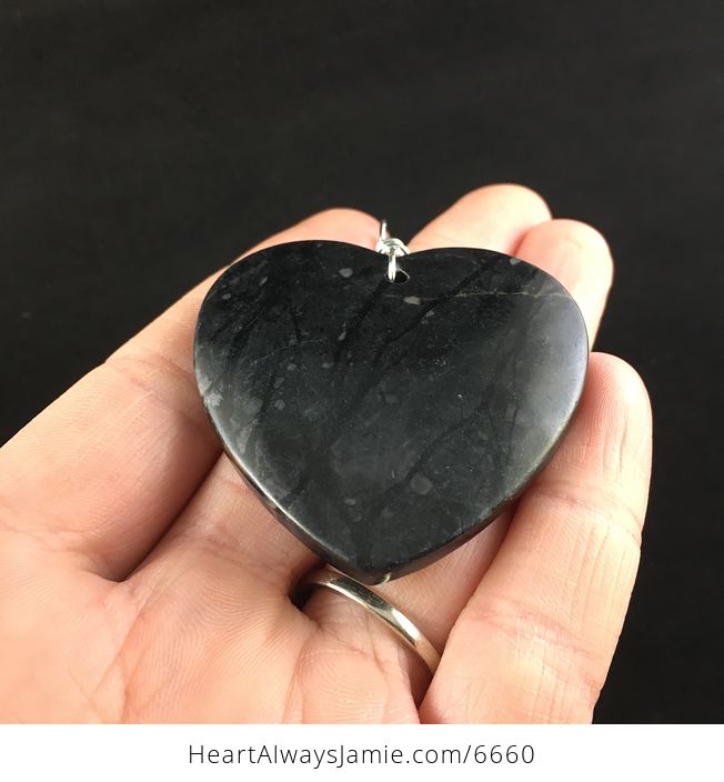 Heart Shaped Picasso Jasper Stone Jewelry Pendant - #88G2MmSfoPM-2