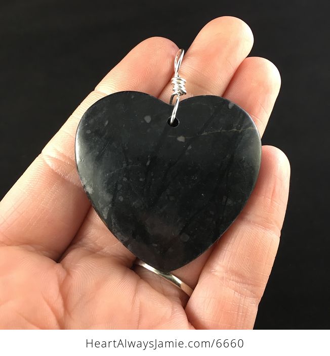 Heart Shaped Picasso Jasper Stone Jewelry Pendant - #88G2MmSfoPM-1