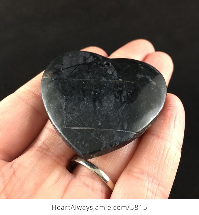 Heart Shaped Picasso Jasper Stone Jewelry Pendant - #IwvCDWoADtg-2