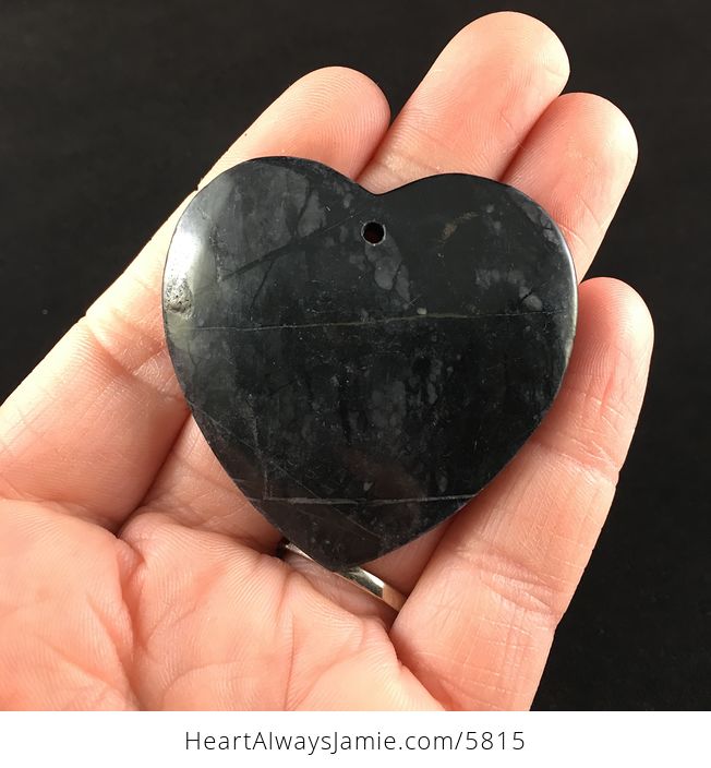 Heart Shaped Picasso Jasper Stone Jewelry Pendant - #IwvCDWoADtg-1