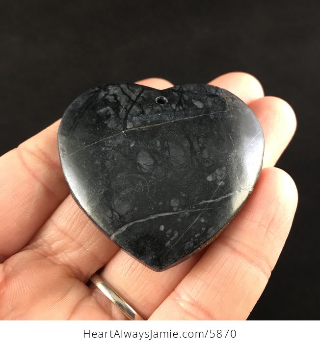 Heart Shaped Picasso Jasper Stone Jewelry Pendant - #OUmUNwIvWtw-2