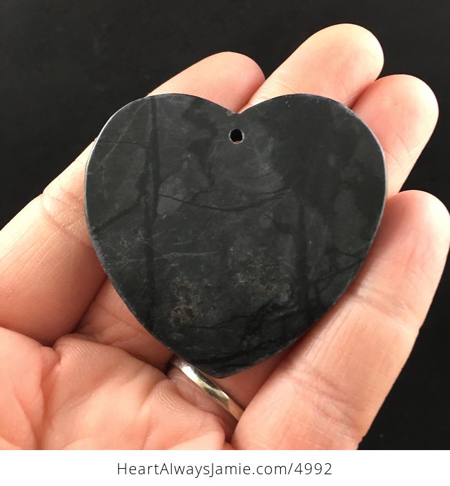 Heart Shaped Picasso Jasper Stone Jewelry Pendant - #TP9BScI3eo4-5