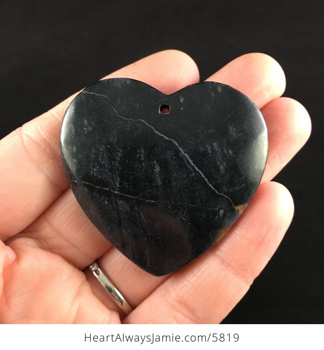 Heart Shaped Picasso Jasper Stone Jewelry Pendant - #TkWdf3YDklE-1