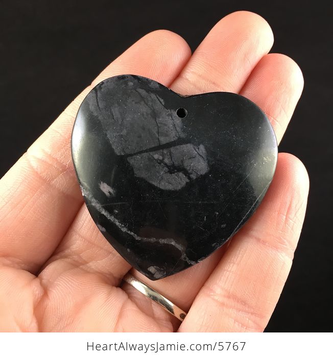 Heart Shaped Picasso Jasper Stone Jewelry Pendant - #UGud0K4mEms-1