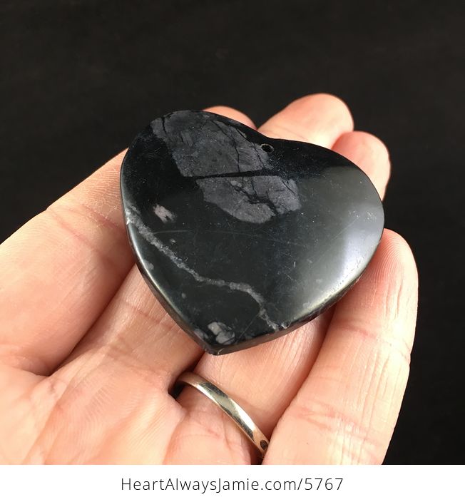 Heart Shaped Picasso Jasper Stone Jewelry Pendant - #UGud0K4mEms-2