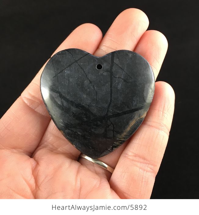 Heart Shaped Picasso Jasper Stone Jewelry Pendant - #UQgQi02yiEQ-1