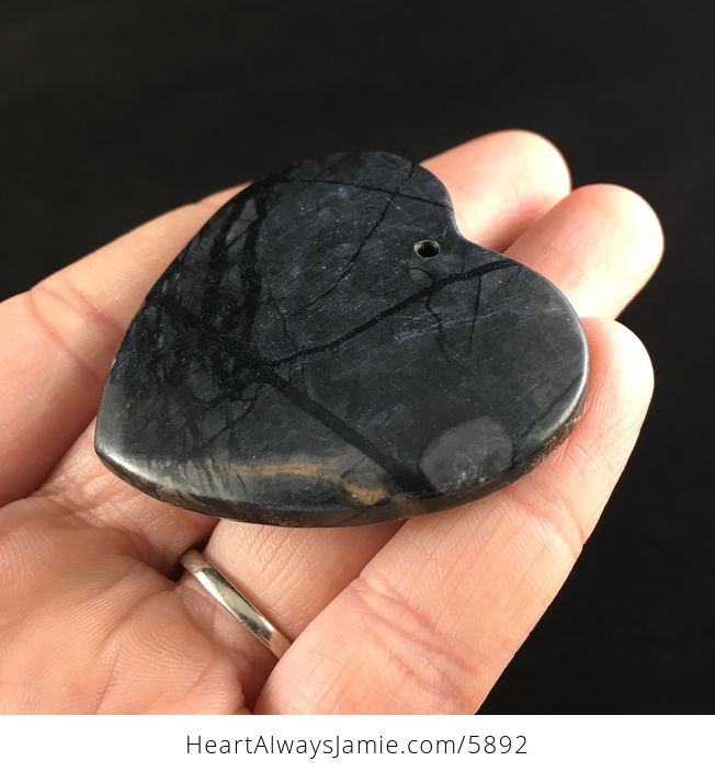 Heart Shaped Picasso Jasper Stone Jewelry Pendant - #UQgQi02yiEQ-3