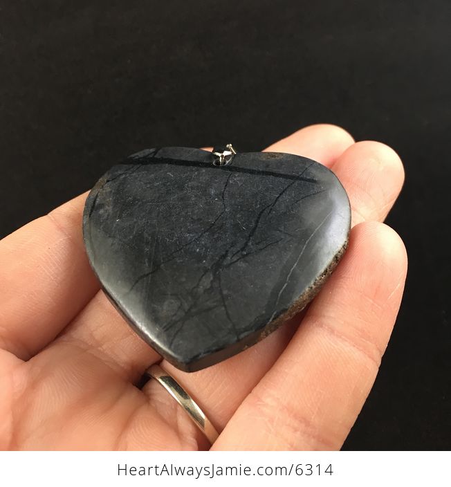 Heart Shaped Picasso Jasper Stone Jewelry Pendant - #ec1VsC6K2fI-2
