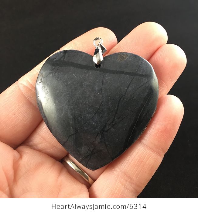 Heart Shaped Picasso Jasper Stone Jewelry Pendant - #ec1VsC6K2fI-1