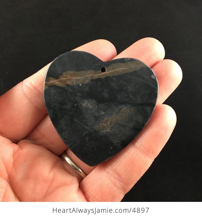 Heart Shaped Picasso Jasper Stone Jewelry Pendant - #u7NwkvonQ5g-5