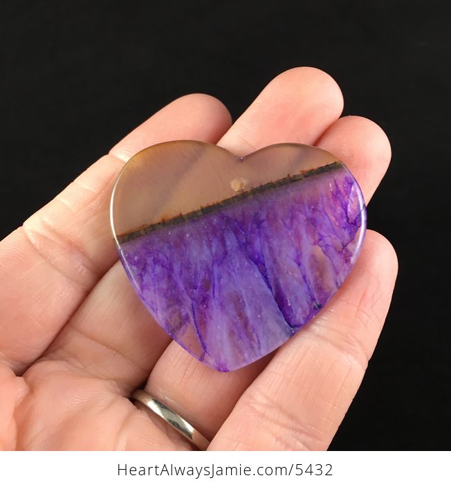 Heart Shaped Purple Drusy Stone Jewelry Pendant - #cLrtbKuuZZc-6